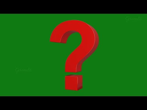 Rotating Spinning 3D Question Mark Red Color HD 