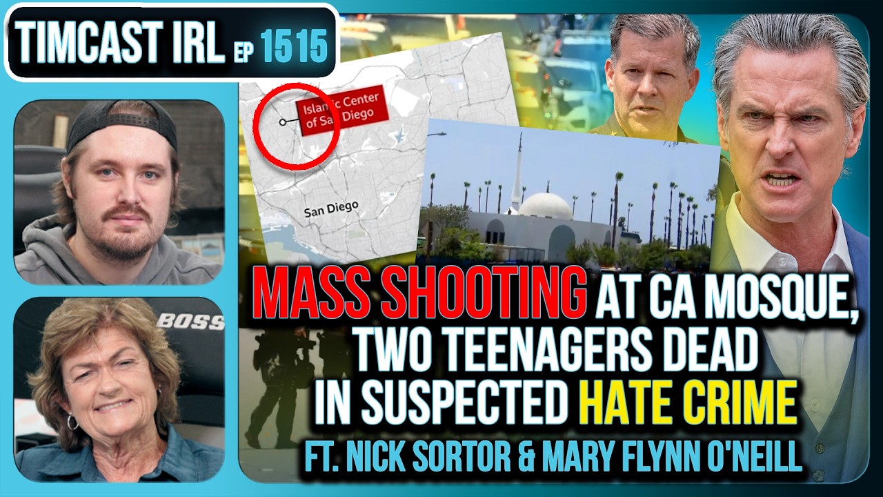 MASS SHOOTING At California Mosque, Two Teenagers Dead In Suspected HATE CRIME  Timcast IRL - YouTube