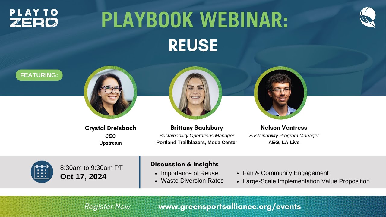 Green Sports Alliance Playbook Webinar: REUSE - YouTube