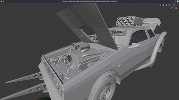 Battle Car Game Model (Blender 2.80) Portfolio WIP 2019-09-14