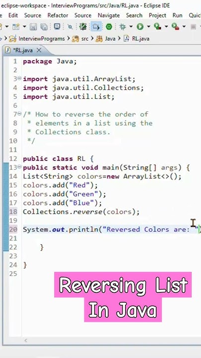 #java Reversing a List - YouTube