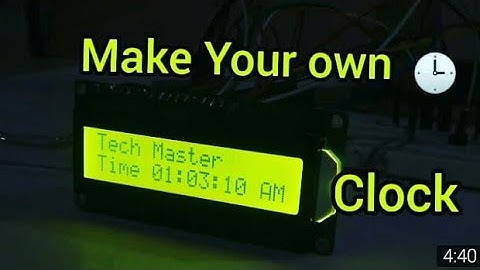How to make Digital clock 🕒 With Arduino &16x2 Lcd Display (Tech Master)