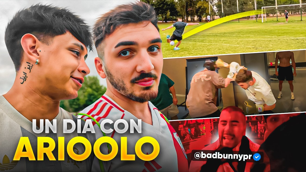 RETOS DE FUTBOL - BOXEO Y CONOZCO A BAD BUNNY || FINDE CON ARIOLO
