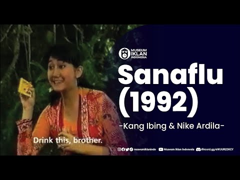 Iklan Sanaflu (1992) - Kang Ibing & Nike Ardila [RARE CLIP]
