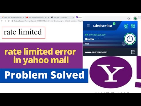 rate limited error in yahoo mail problem fixed or solved| Active Windscribe VPN for google chrome