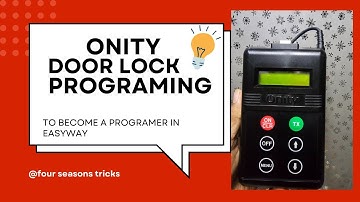 how to program ONITY door lock #Onity complete