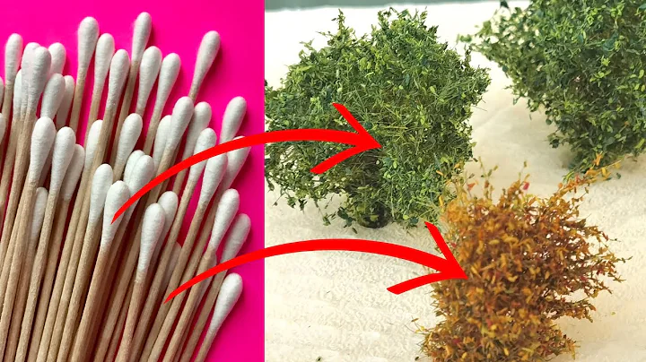Model making: Create simple bushes yourself using cotton swabs!