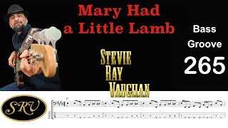 MARY HAD A LITTLE LAMB (Stevie Ray Vaughan) How to Play Bass Groove Cover with Score & Tab Lesson