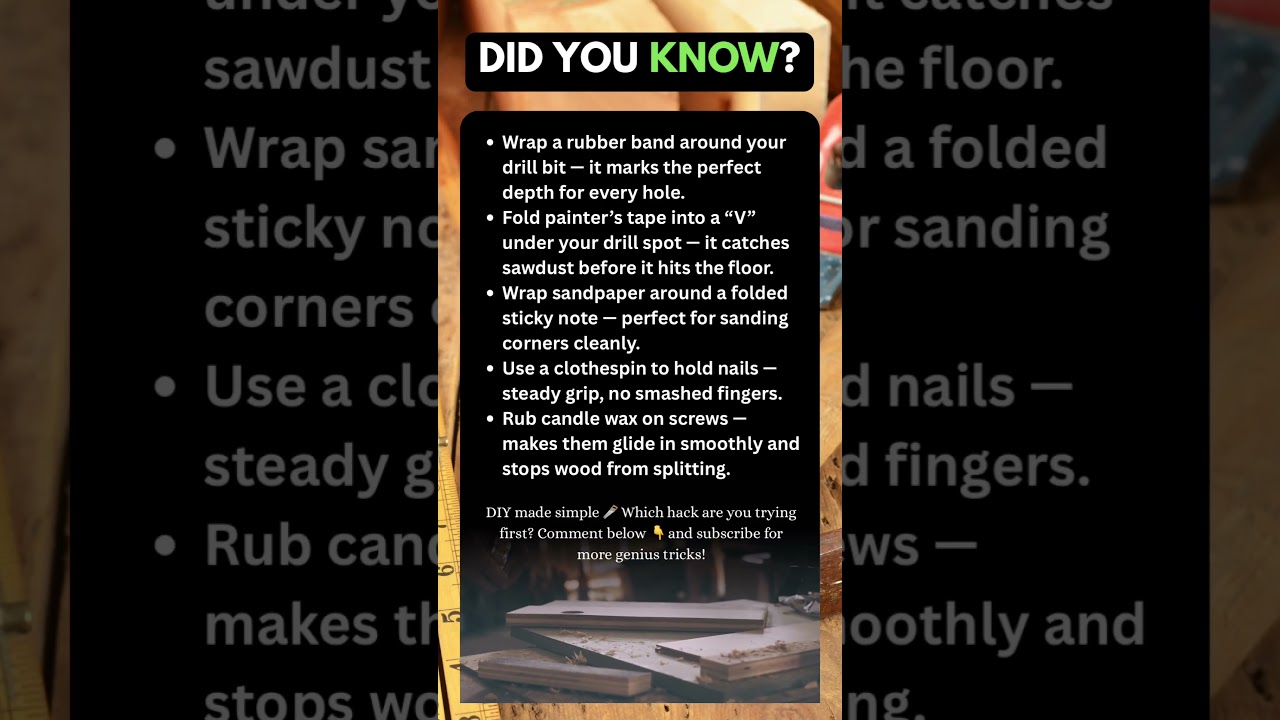 5 Smart Carpentry Hacks You’ll Wish You Knew Earlier 🪚✨ (Part 2)