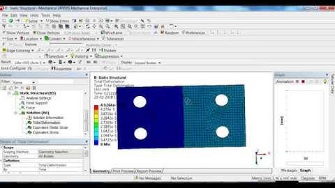 Static structural analysis | plate with hole | static structural analysis for beginners