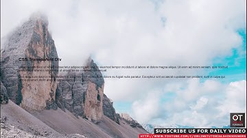 CSS Transparent Div Background  Quick CSS Tips and Tricks mp4