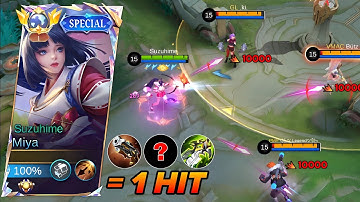 WTF DAMAGE!! MIYA BEST 1 HIT BUILD & EMBLEM FOR EASY RANK UP!🔥 (MUST WATCH) MIYA 1 HIT BUILD 2025!