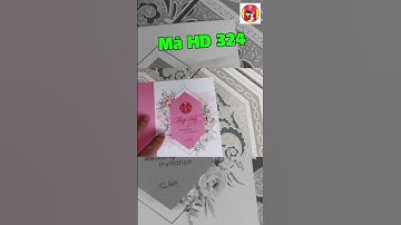 Mẫu THIỆP CƯỚI HOA ĐẸP GIÁ RẺ gấp 3 mã HD324, mẫu thiệp mới 2023-2024,#Shorts, #wedding