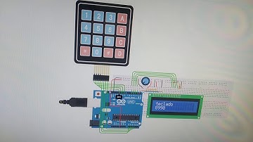 TECLADO CON PANTALLA LCD CONECTADA A ARDUINO UNO Y SIMULADO EN TINKERCAD