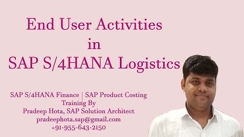 SAP HANA MM User Activity, Purchase Order, GR/IR Goods Receipt, Vendor invoice | SAP S4HANA Finance