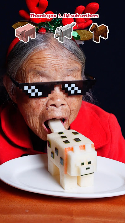 Mukbang ASMR 🍉 Minecraft animal 🐽🐷