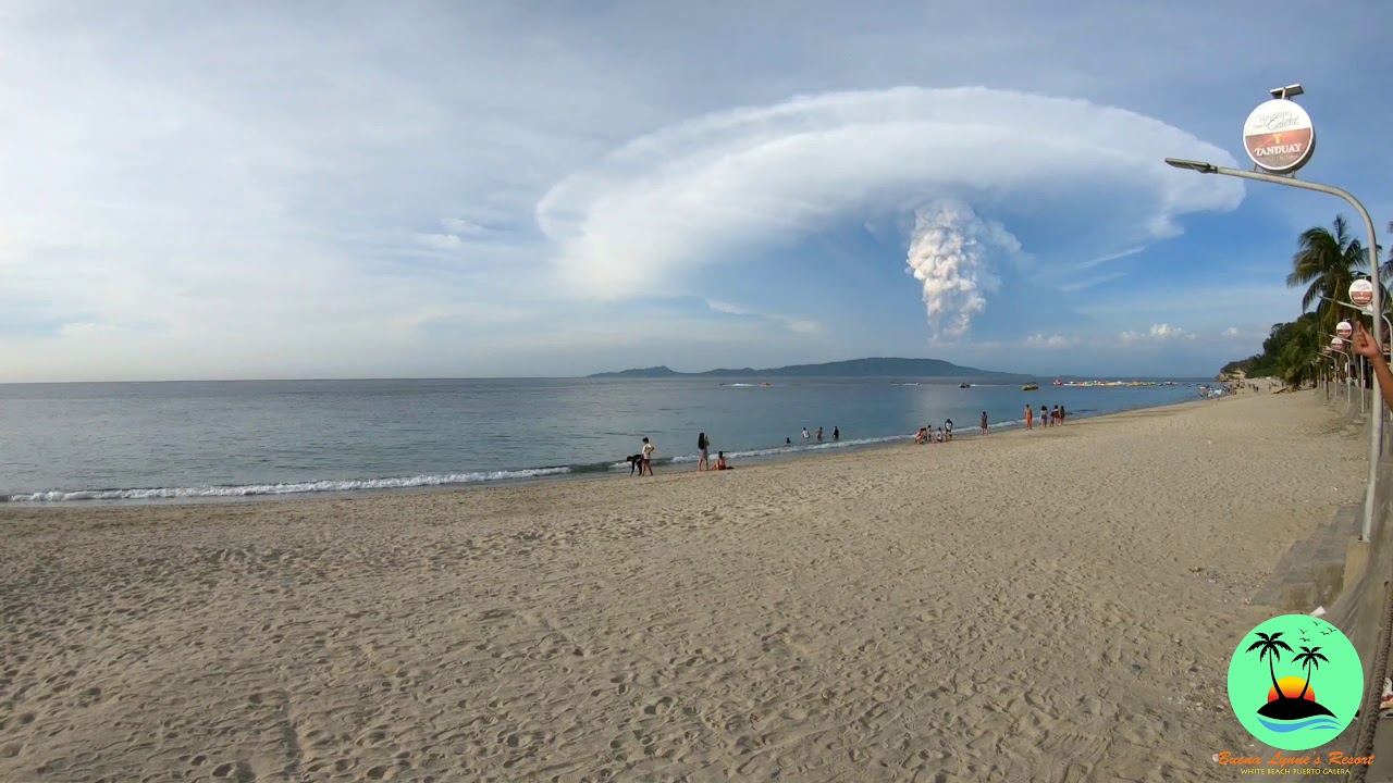 Taal Volcano Cloud of Ash - View from Puerto Galera