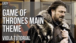 SUPER EASY: How to play Game of Thrones Main Theme  by Ramin Djawadi on Viola (Tutorial)
