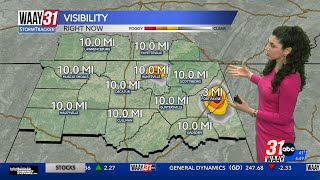 Waking up to patchy, dense fog this morning