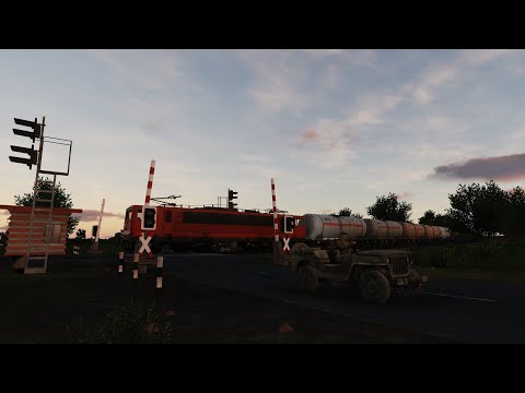 DCS: Cold War Germany - Passage through the railway crossing at Willys