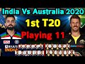 India Vs Australia 1st T20 Match 2020 | Both Teams Playing 11 | Ind Vs Aus 1st T20 Match Preview |