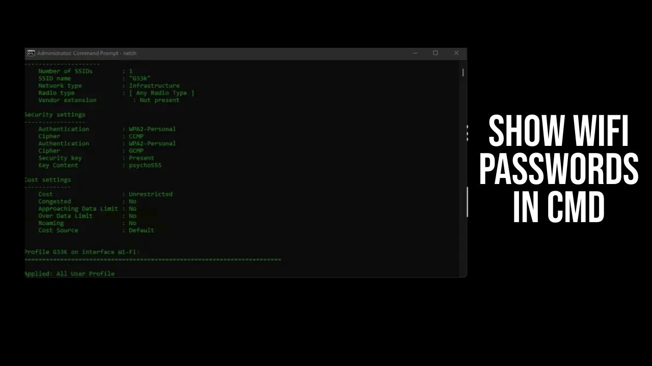 How to Display Wifi Password in CMD. CMD Hidden Tricks and Hacks.