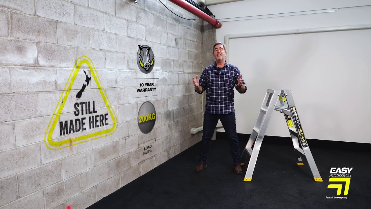 NZ-MADE WARTHOG LADDER 15-SEC AD, PRESENTED BY RESIDENT BUILDER, PETER WOLFKAMP