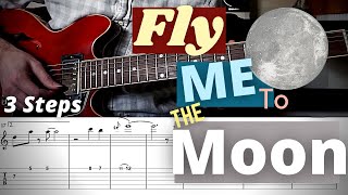 Fly Me To The Moon in 3 Steps - Jazz Guitar Lesson for Beginners (w/ free TABs)