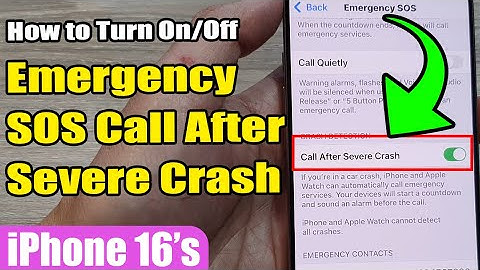 🚨 How to Turn On/Off Emergency SOS Call After Severe Crash | iPhone 16/16 Pro Max | iOS 18 📱