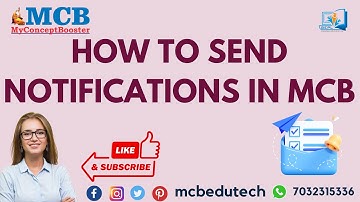 How to send Notifications in MCB || MyConceptBooster || 7032315336