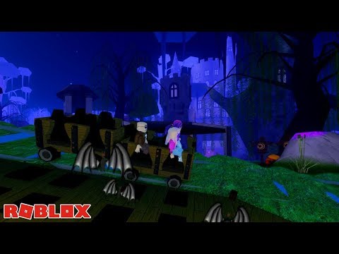 Halloween Theme Park Rides Roblox Hallow S Eve Sinister Swamp Youtube - explore a haunted amusement park in robloxs hallows eve