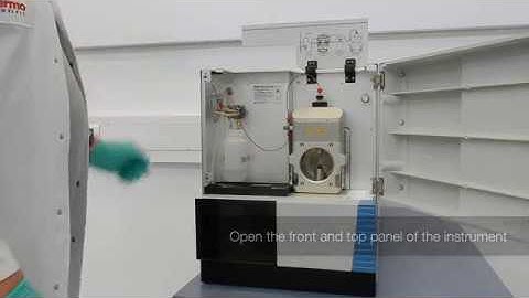 Removing the probe from the ion source on the ISQ EC Mass Spectrometer