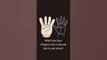 What has four fingers and a thumb but is not alive? #riddles #shorts #mathstricks