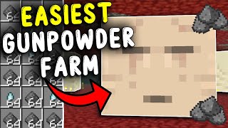 The EASIEST GUNPOWDER Farm Minecraft Bedrock 1.21!