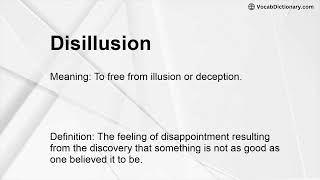 Disillusion Meaning