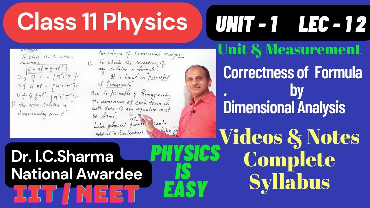 correctness-of-formula-using-dimensional-formula-application-of