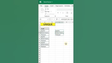 UNIQUE Function| Excel tips| Excel in Telugu  #exceltips #excel #excelsolutions