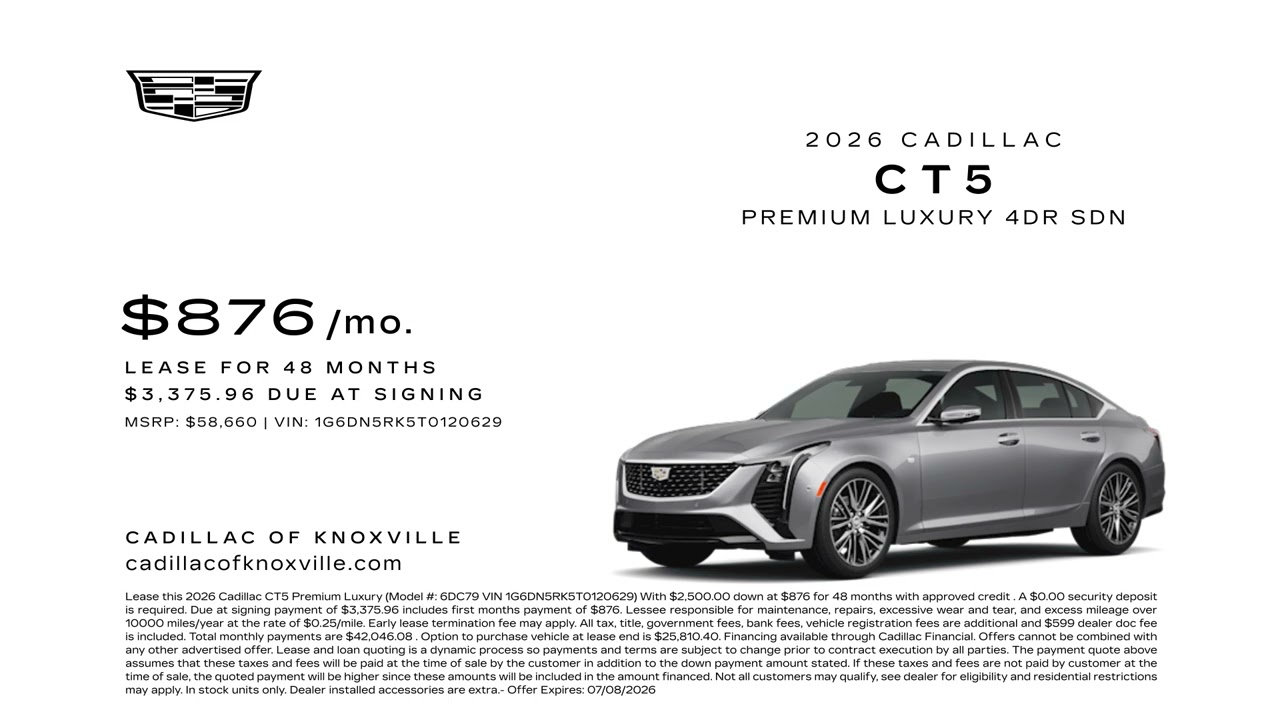 Cadillac CT5 07/03/2026 7623293 - YouTube