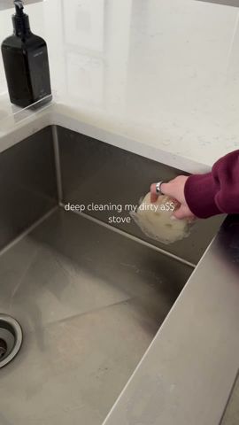 stove top clean #asmr #cleanwithme