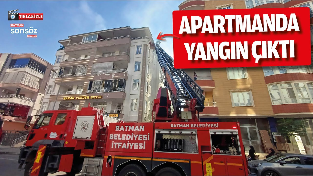 Apartmanda yangın &ccedil;ıktı