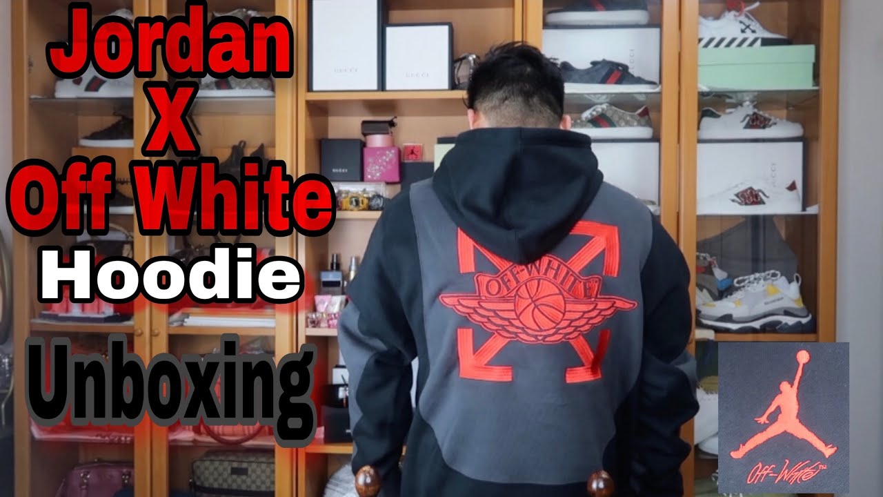 white and black jordan hoodie