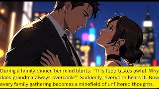 During a family dinner, her mind blurts  “This food tastes awful  Why does grandma always overcook ”