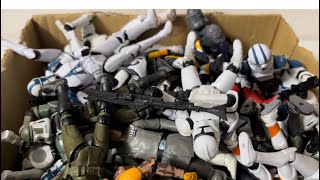 Box of clone trooper lot action figure clone commando 501st and more