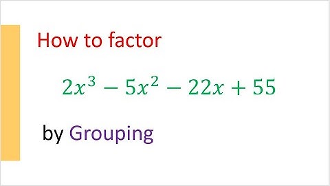 Factor 4 Terms (Grouping) using the Table method