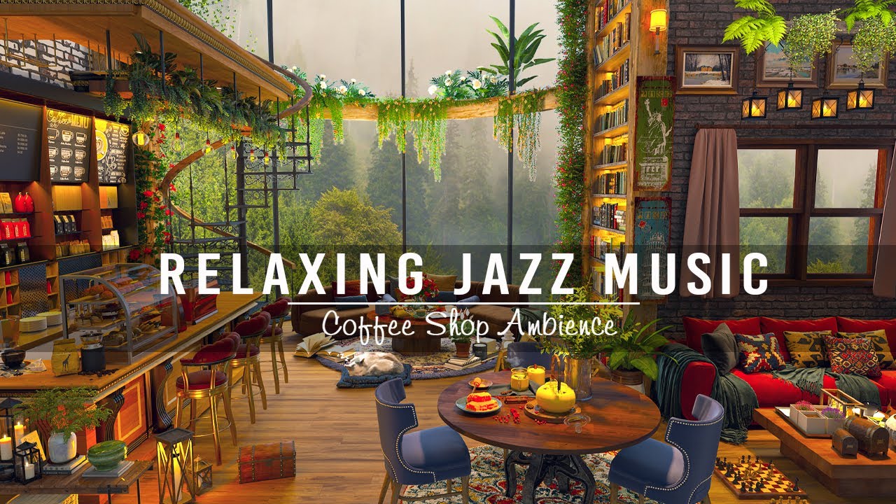 Smooth Jazz Instrumental Music in July Cozy Coffee Shop Ambience ☕ Jazz Relaxing Music to Study,Work
