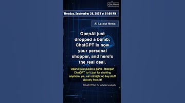 🧐👉 OpenAI just dropped a bomb: ChatGPT is now your personal shopper, and here