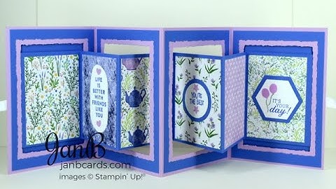 No.644 Multi Panel Accordion Fancy Fold Card - JanB UK Stampin