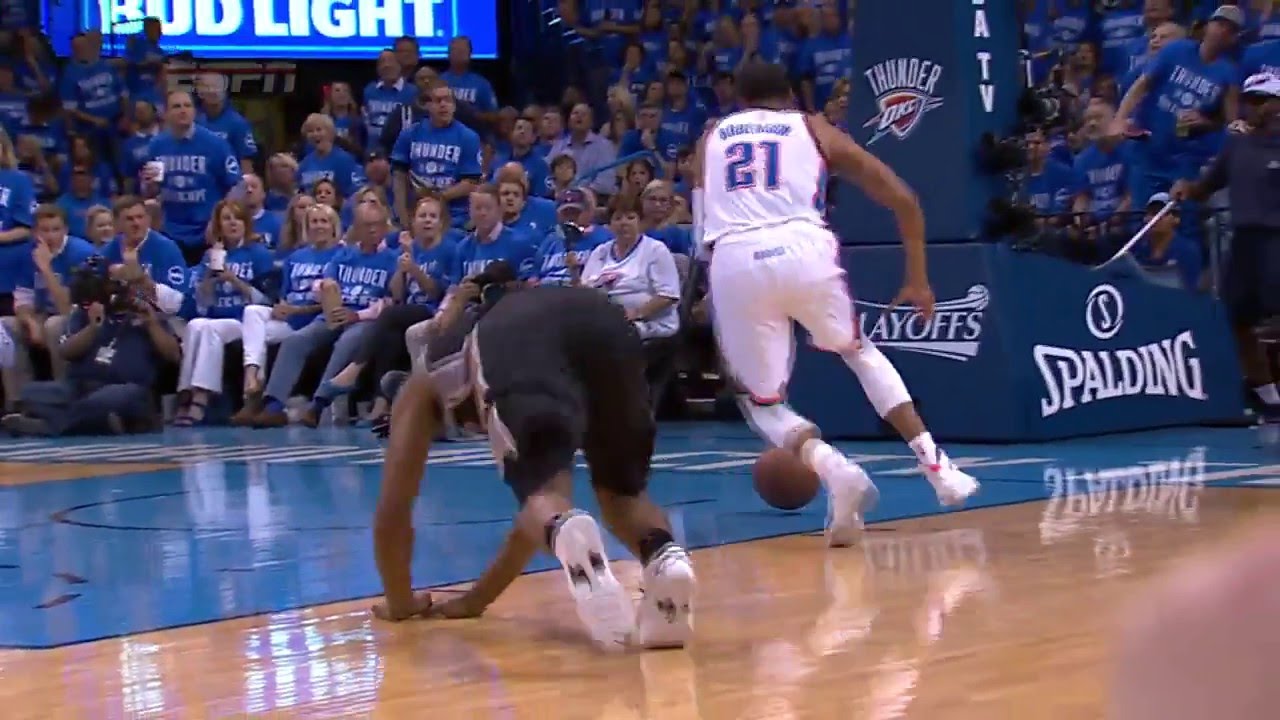 Andre Roberson Hustle Play Game 6 NBA Playoffs San Antonio Spurs vs OKC Thunder