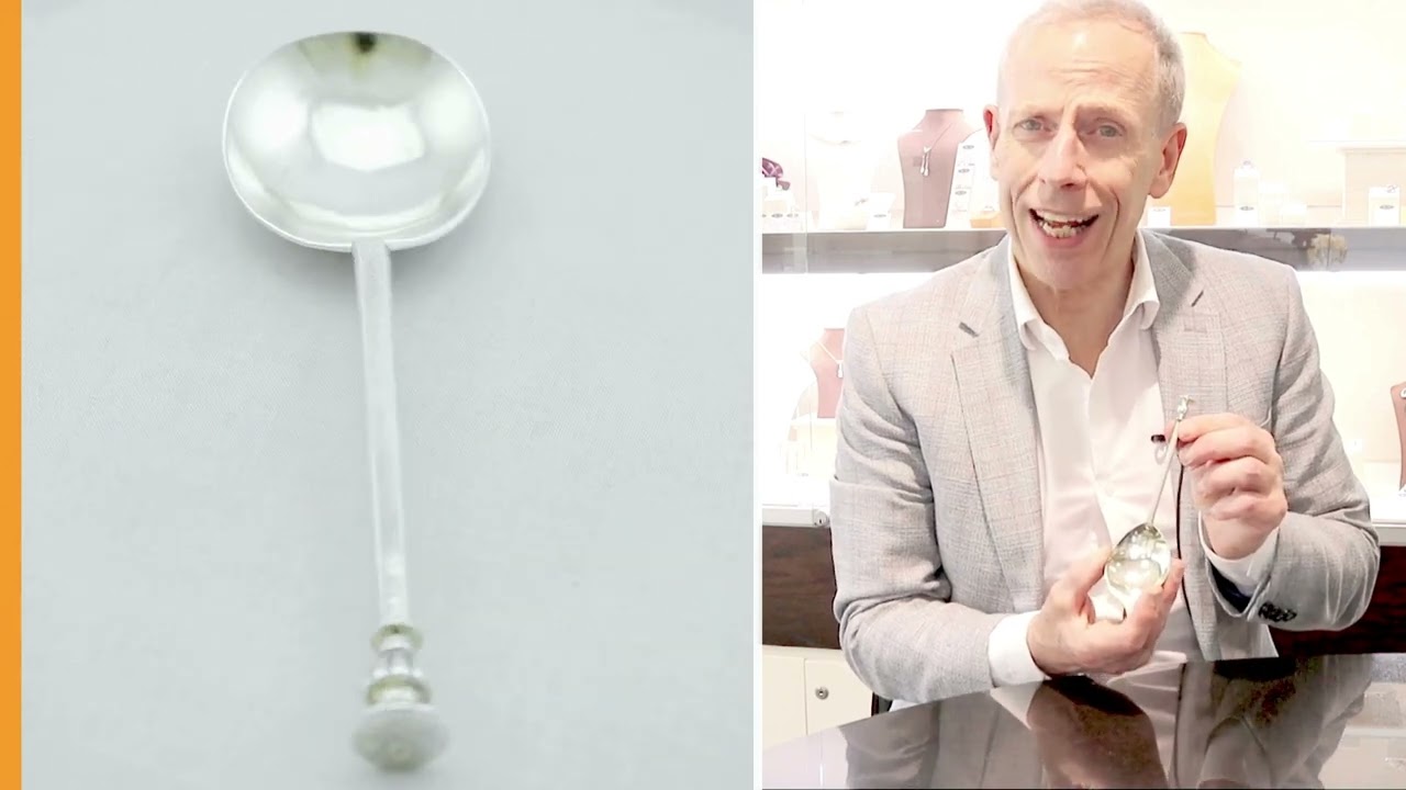 STERLING SILVER SEAL-TOP SPOON - ANTIQUE ELIZABETH I (1585)