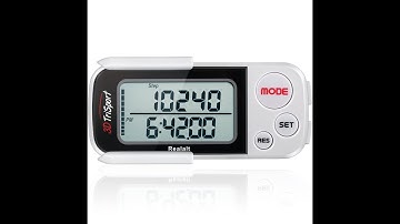 3DTriSport Walking 3D Pedometer with Clip and Strap, Accurate Step Counter